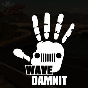 Vinyl Decal for Window - Jeep Wave